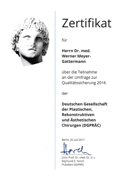 Plastische und Ästhetische Chirurgie